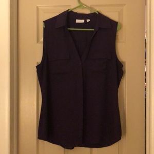 Deep purple silky top